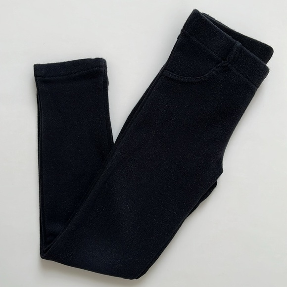 Carter’s Size 7 Thick Stretch Black Glitter Leggings Jeggings Stretch Pants - Picture 1 of 8